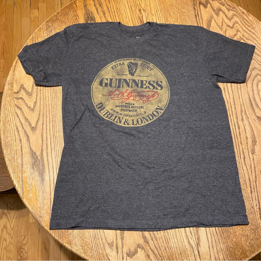 (3/$25) Grey Vintage-Style Guinness T-Shirt